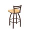 Holland Bar Stool Co 25" Low Back Swivel Counter Stool, Bronze Finish, Nat Maple Seat 41125BZNatMpl - alternate 3
